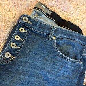 Torrid Blue Ankle Cropped Jeans with Faded Wash